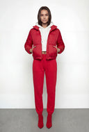 Zip Front Nylon Puffer Jacket