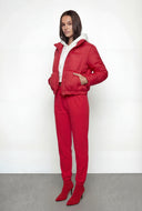 Zip Front Nylon Puffer Jacket