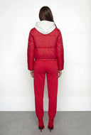 Zip Front Nylon Puffer Jacket