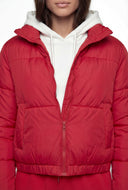 Zip Front Nylon Puffer Jacket