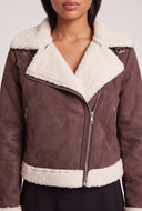 Faux Suede Moto Jacket