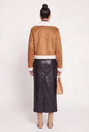 Faux Suede Moto Jacket
