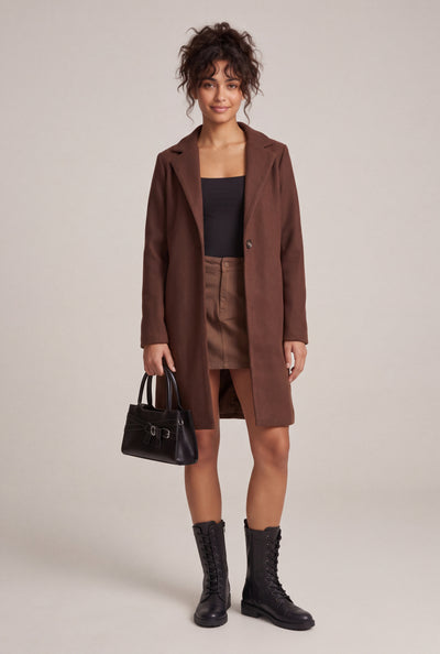 Single Button Long Coat