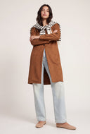 Faux Suede Long Coat