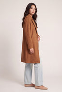 Faux Suede Long Coat