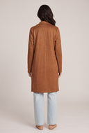 Faux Suede Long Coat