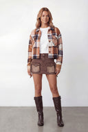 Ryleigh Plaid Button Front Shacket
