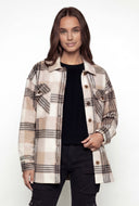 Kallie Plaid Sherpa Lined Fleece Shacket
