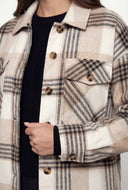 Kallie Plaid Sherpa Lined Fleece Shacket