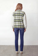 Kaeli Plaid Color Block Sherpa Shacket