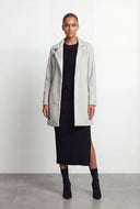 Wool Tie Waist Wrap Coat