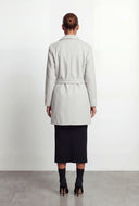 Wool Tie Waist Wrap Coat