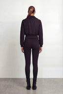 Zip Front Collar Crop Bomber Jacket