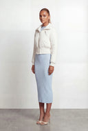 Zip Front Collar Crop Bomber Jacket