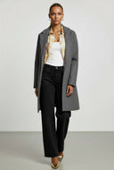 Faux Wool Trench Coat