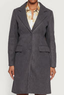 Faux Wool Trench Coat