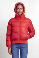 Nadia Zip Front Puffer Jacket with Detachable Hood