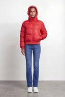 Nadia Zip Front Puffer Jacket with Detachable Hood