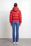 Nadia Zip Front Puffer Jacket with Detachable Hood