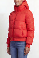 Nadia Zip Front Puffer Jacket with Detachable Hood