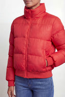 Nadia Zip Front Puffer Jacket with Detachable Hood