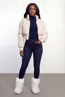 Holland Corduroy Cropped Puffer Jacket