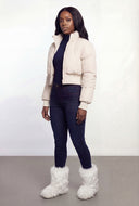 Holland Corduroy Cropped Puffer Jacket