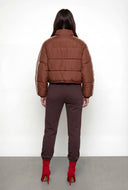 Jessie Side Stripe Toggle Hem Puffer Jacket