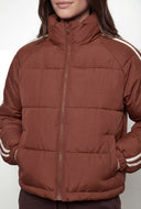 Jessie Side Stripe Toggle Hem Puffer Jacket