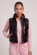 Vegan Leather Puffer Vest