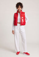 Vegan Leather Puffer Vest