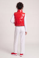 Vegan Leather Puffer Vest