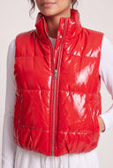 Vegan Leather Puffer Vest