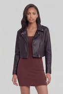 Crop Faux Leather Moto Jacket