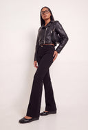Jade Crop Moto Jacket