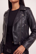 Jade Crop Moto Jacket