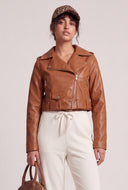 Jade Crop Moto Jacket