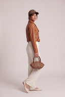 Jade Crop Moto Jacket