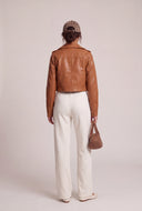 Jade Crop Moto Jacket