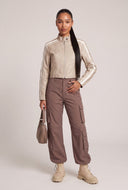 Vegan Leather Side Stripe Jacket