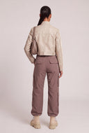 Vegan Leather Side Stripe Jacket