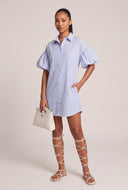 Striped Puff Sleeve Dress