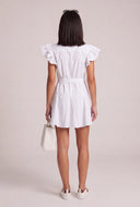 Belted Ruffle Shirt Dress