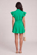 Belted Ruffle Shirt Dress