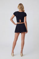 Evelynn Mini Pleated Skater Skirt