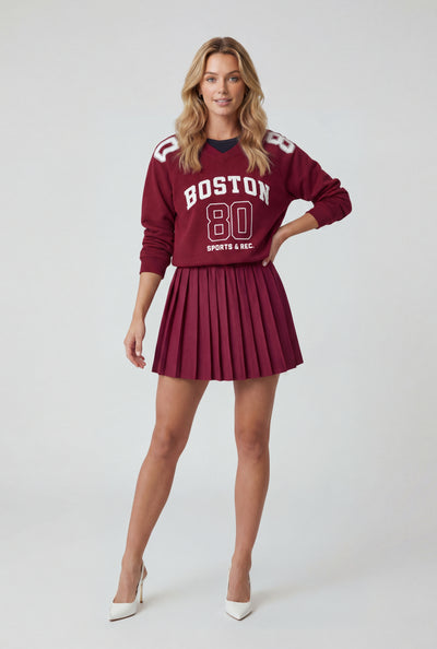Evelynn Mini Pleated Skater Skirt