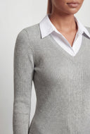 Analia Layered Shirt Sweater Dress