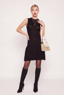 Sleeveless Pleated Mini Dress