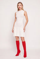 Sleeveless Pleated Mini Dress