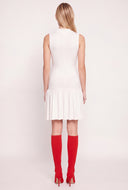 Sleeveless Pleated Mini Dress